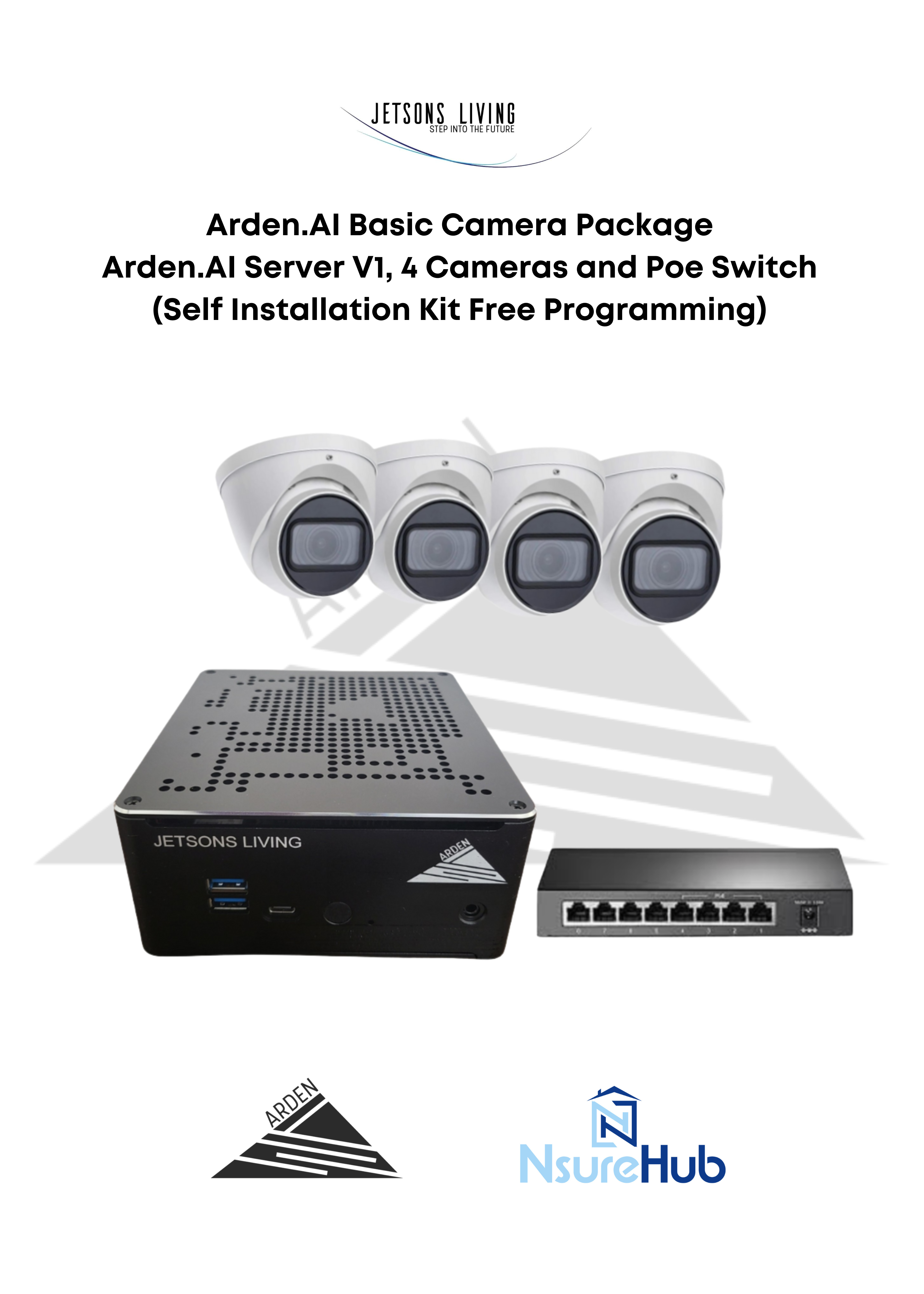 Basic Camera Package (4 Cameras, Arden Server V1, Poe Switch) - Jetsons 